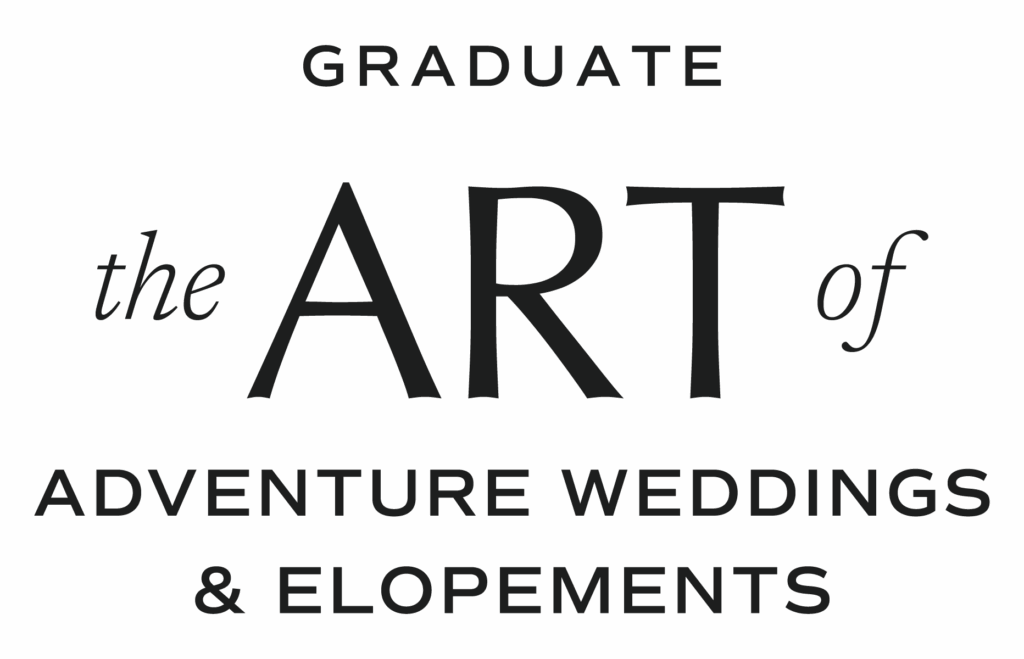 Graduate of the Art of Adventure Weddings and Elopements